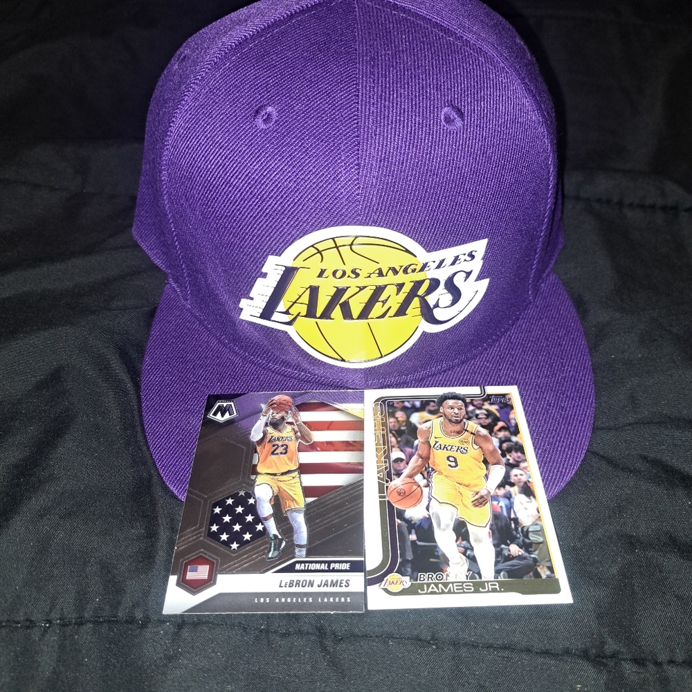 Los Angeles Lakers Hat And Card Set
